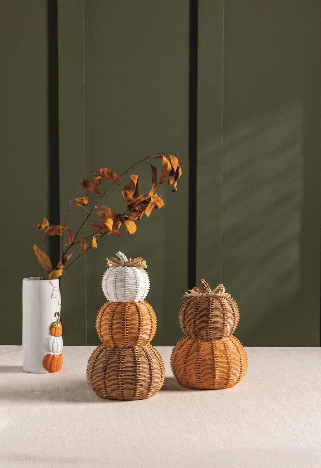Double Woven Resin Pumpkin