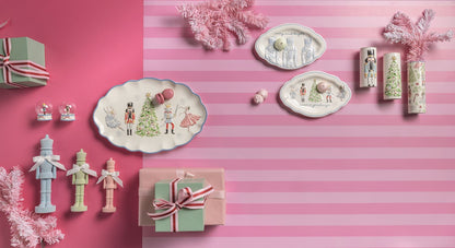 Green Flocked Nutcracker Sitter