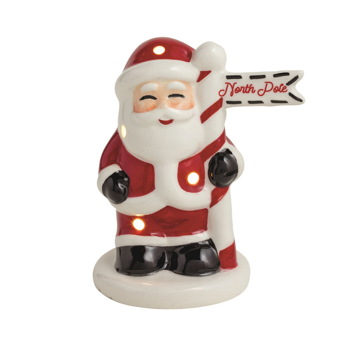 Santa North Pole Light-Up Sitter
