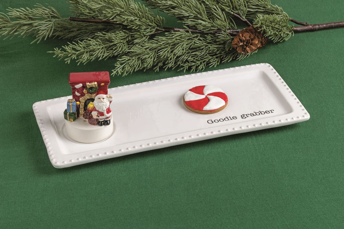 Light-Up Dish Sitter - Christmas Fireplace