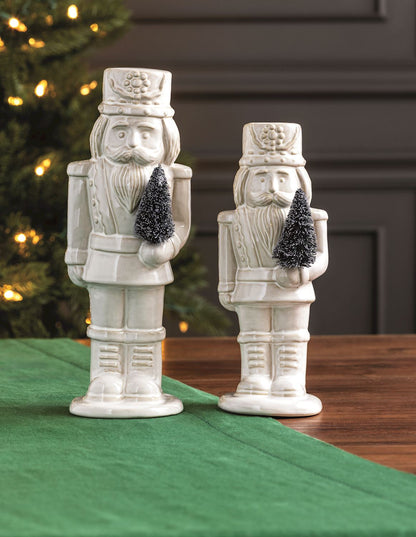 Large White Ceramic Nutcracker
