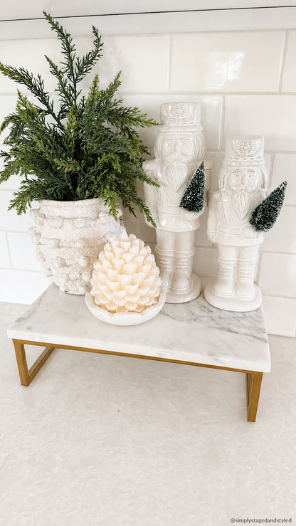 Large White Ceramic Nutcracker