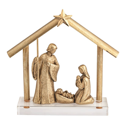 Gold Resin Nativity Display