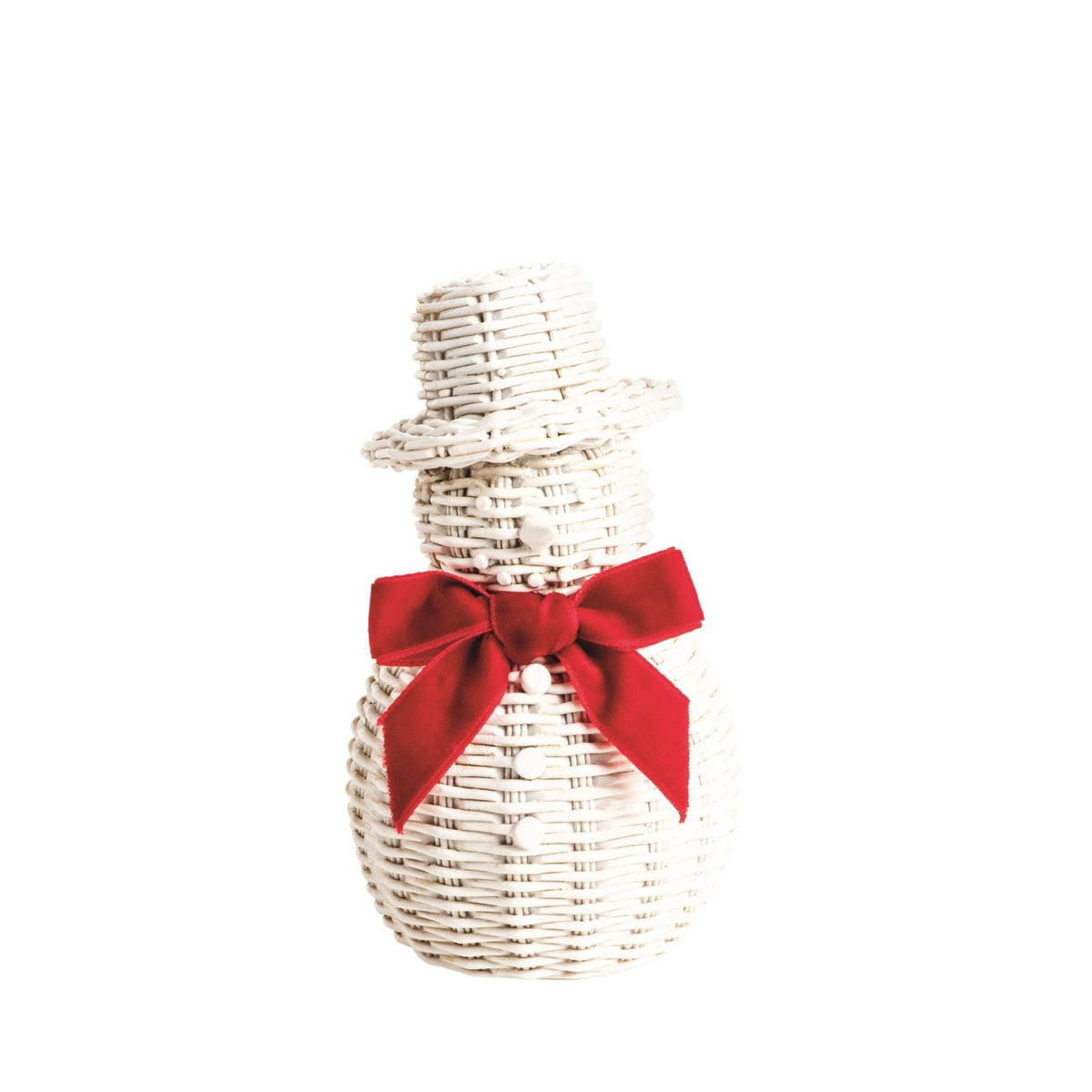 Wicker Resin Small Sitters - Snowman