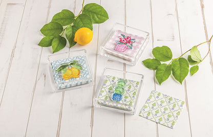 Lemon Napkin Holder & Weight Set