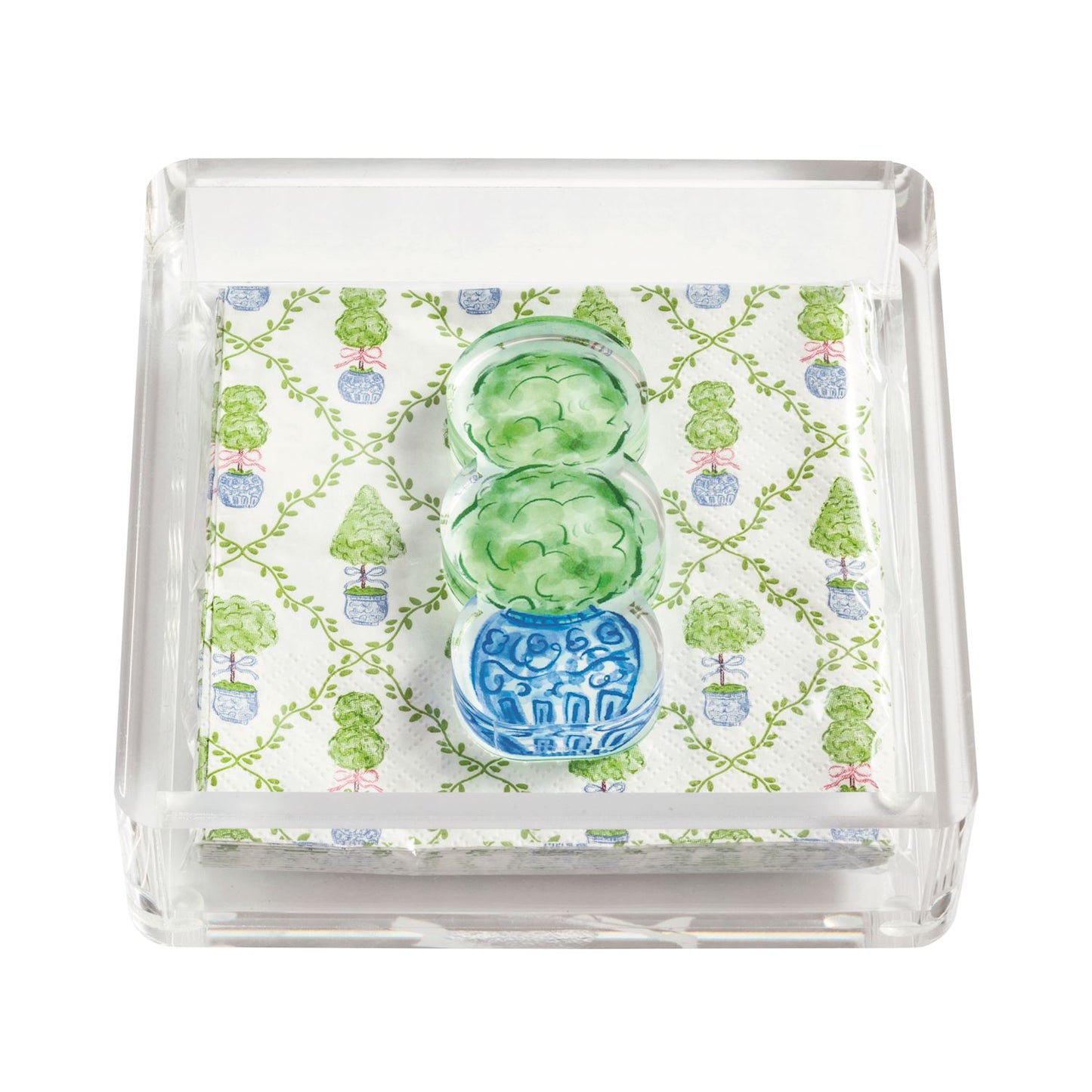 Topiary Napkin Holder & Weight Set