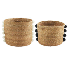 Load image into Gallery viewer, Pom Seagrass Basket Set