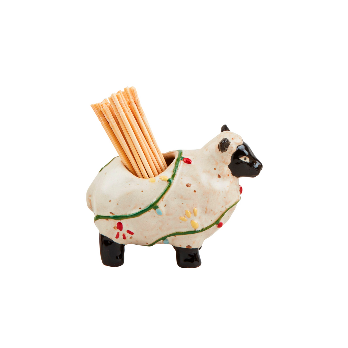 Christmas Farm Animal Toothpick Caddy Set