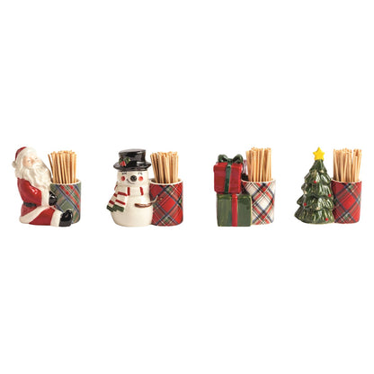 Tartan Toothpick Caddy Sets