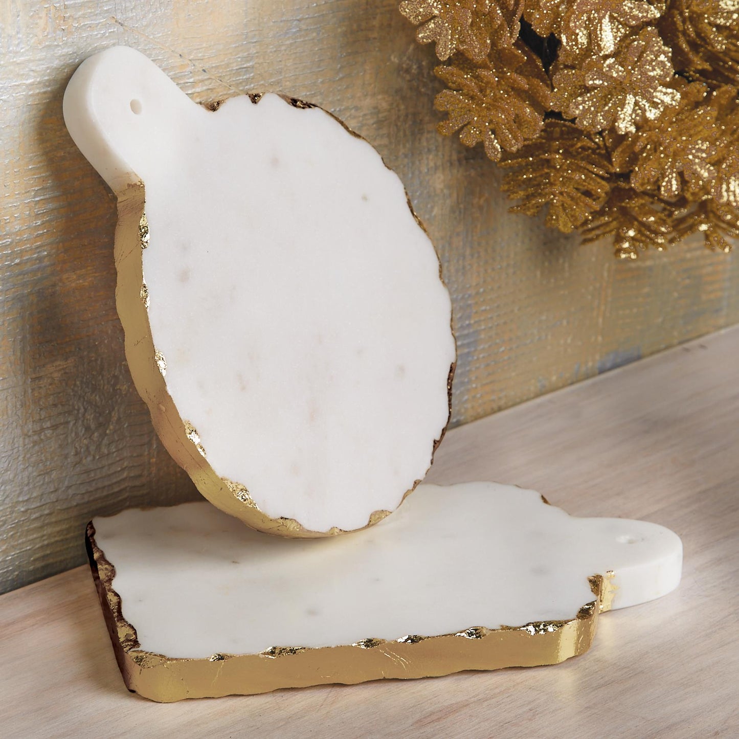 Rectangular Gold Marble Board