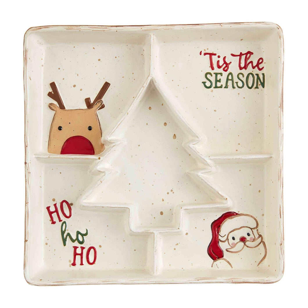 Santa & Reindeer Sectioned Tray