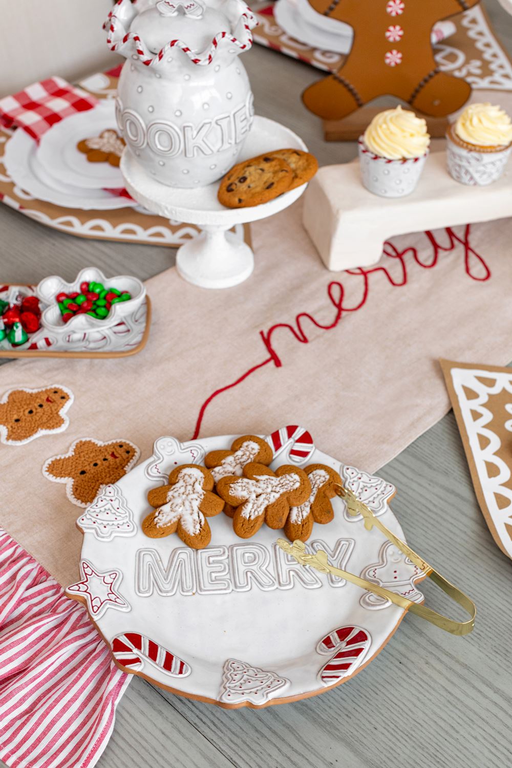 Merry Cookie Platter & Tong Set