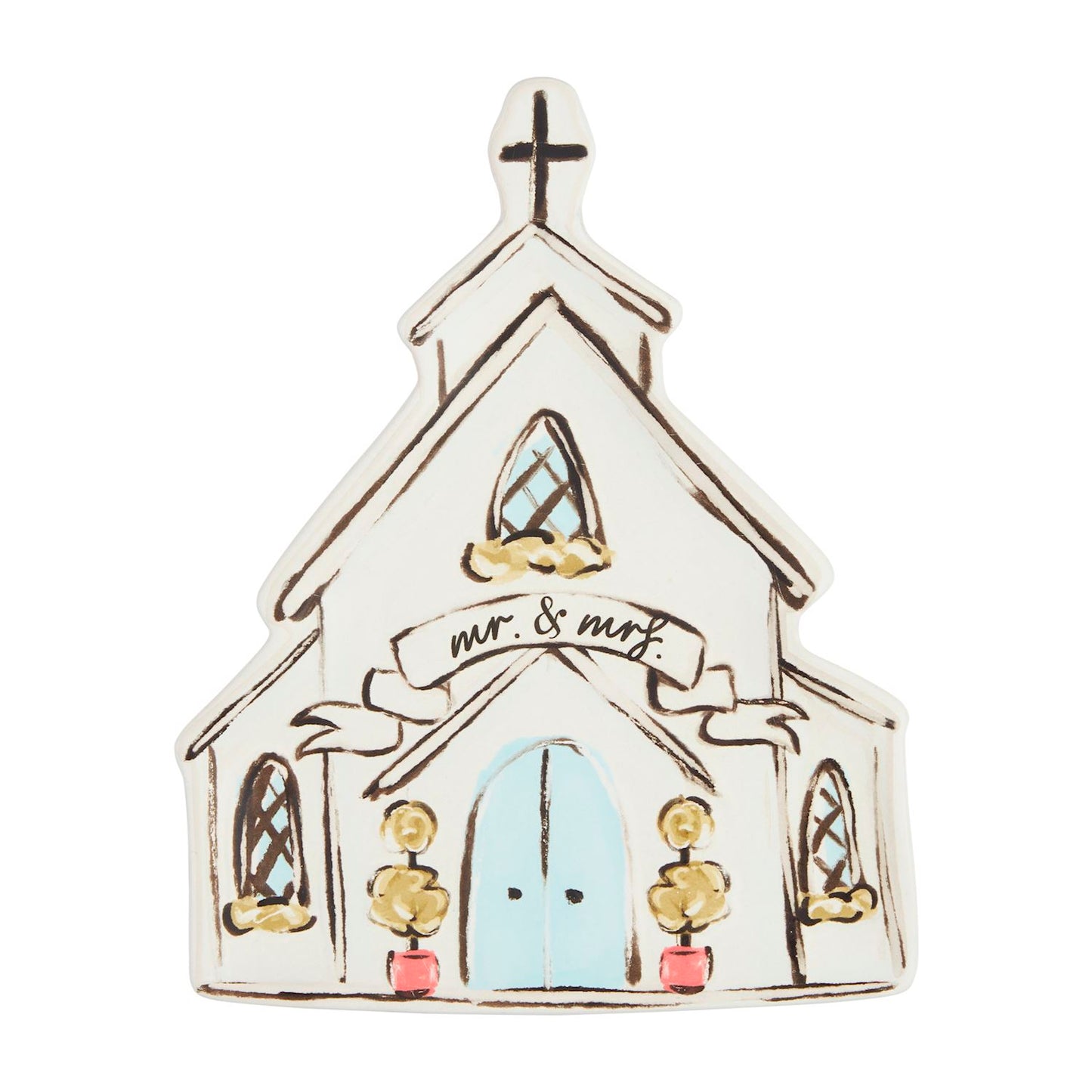 Wedding Church Shaped Platter