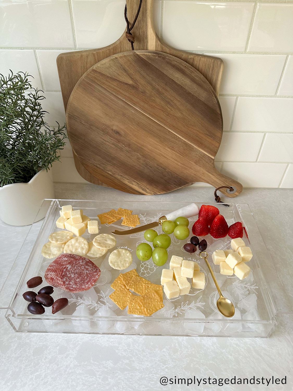Acrylic Chiller Charcuterie Tray
