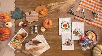 Wooden Pumpkin Tray Set