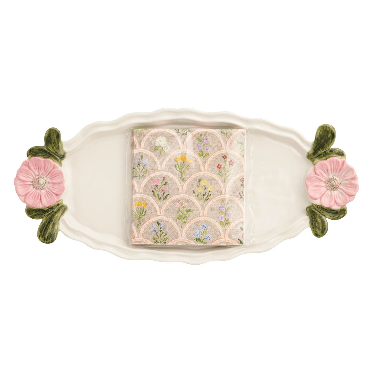 Floral Handle Hostess Set