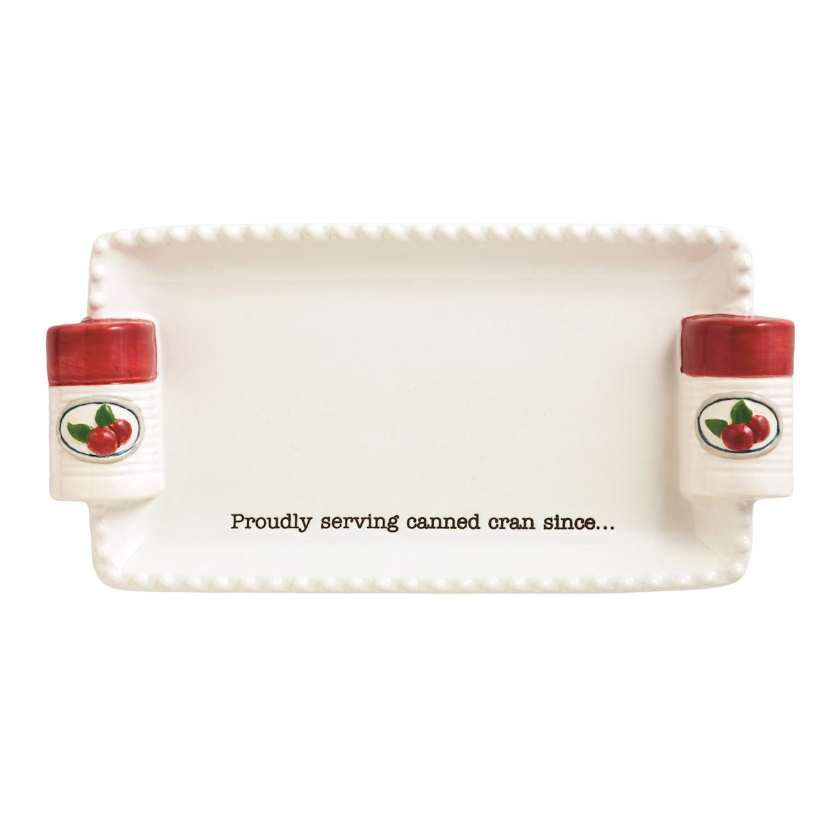 Cranberry Ceramic Tray