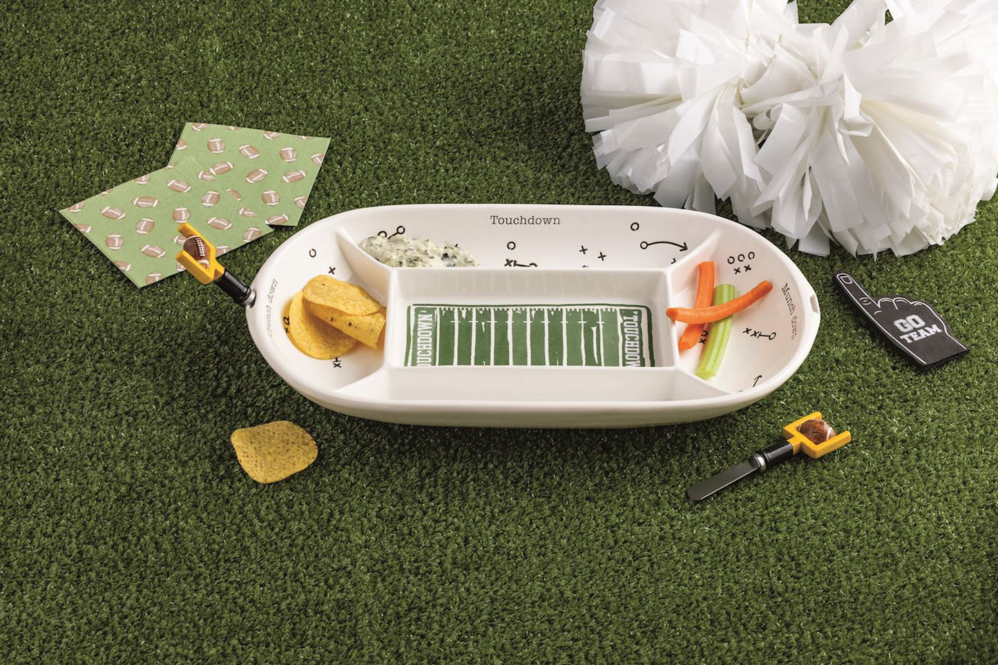 Football Field Platter Set