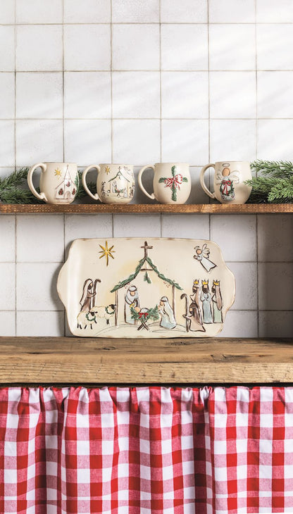 Nativity Stoneware Platter