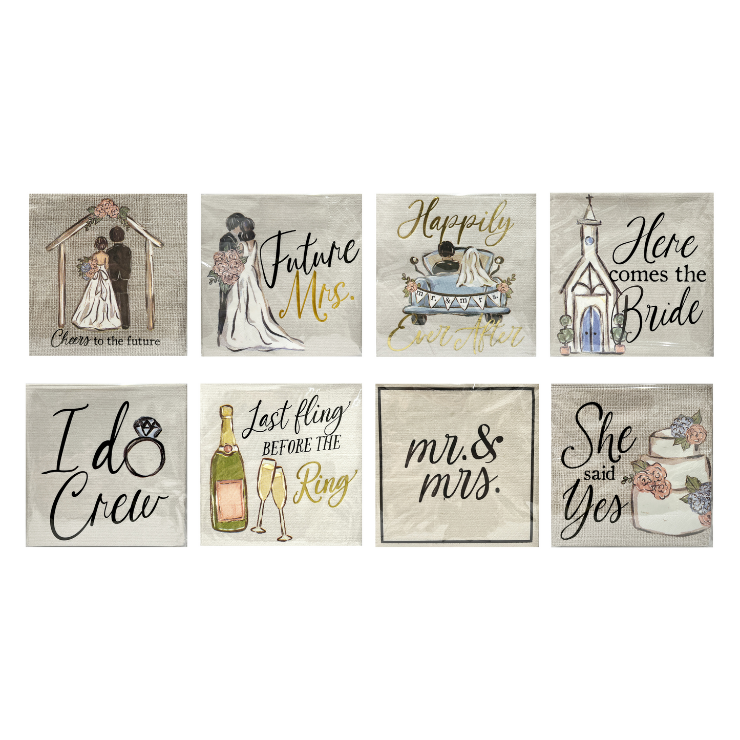 Wedding Cocktail Napkin Sets