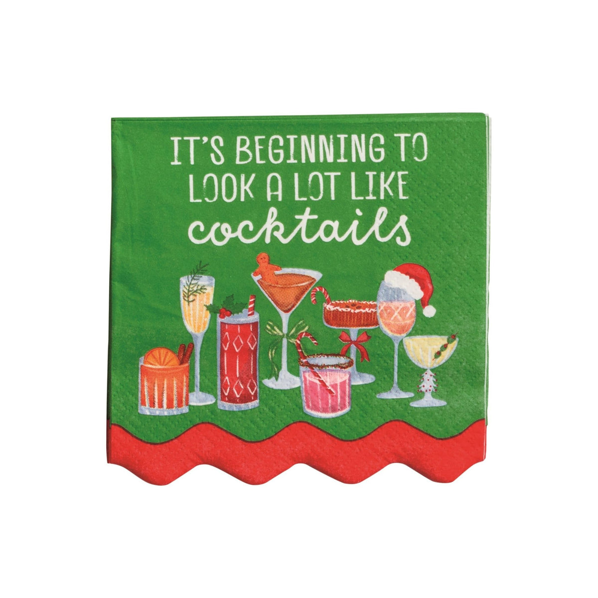 Holiday Bar Napkin Set - Cocktails