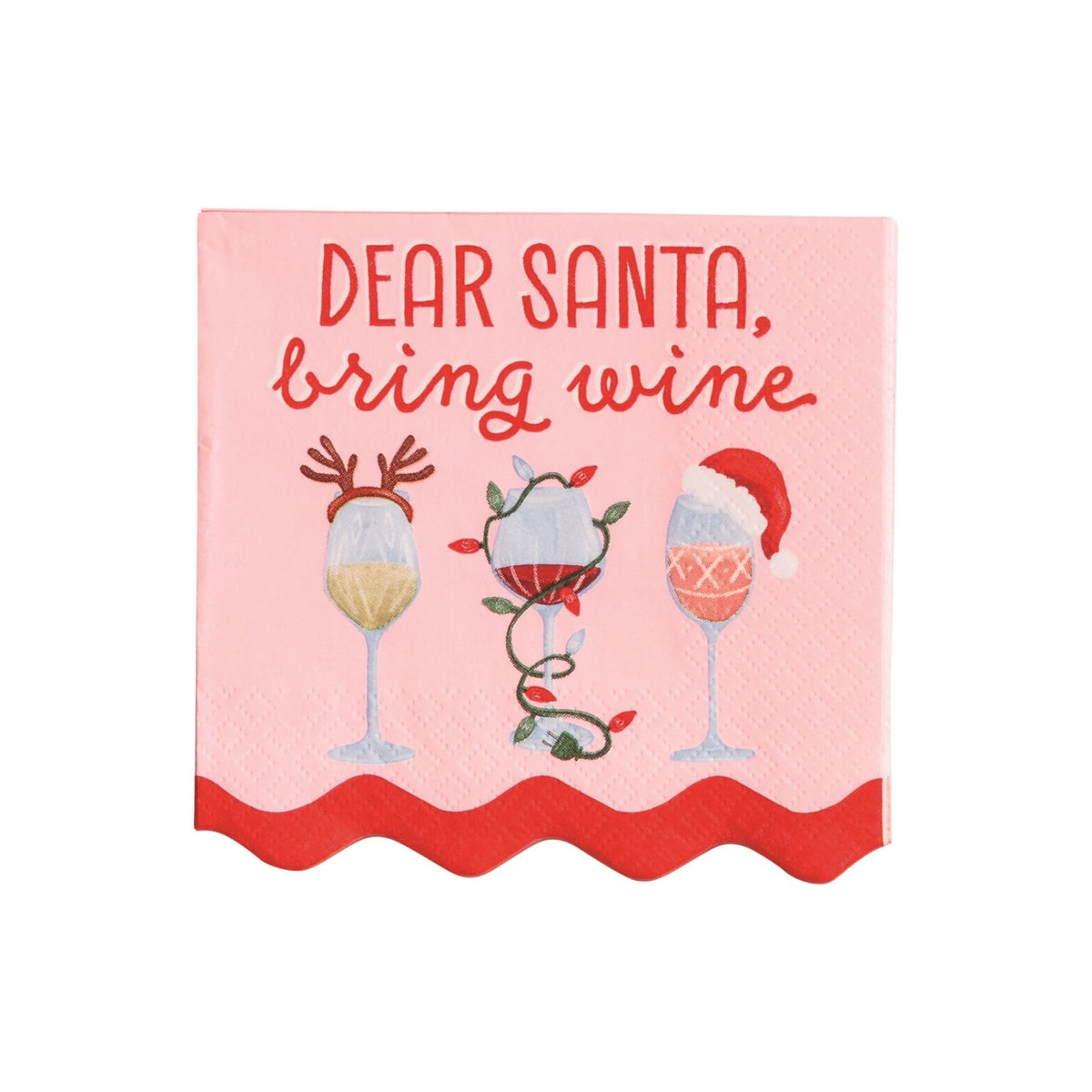 Holiday Bar Napkin Set - Dear Santa