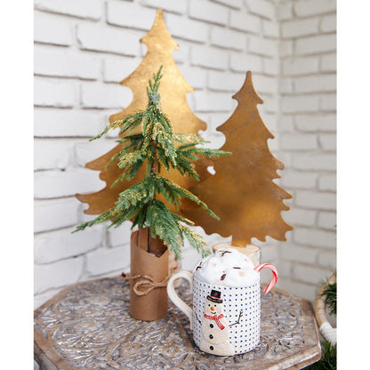 Gold Glitter Tree Kraft Pot