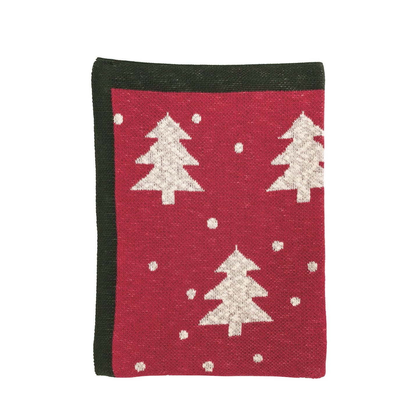 Knit Christmas Tree Throw Blanket