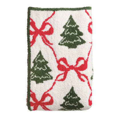 Christmas Tree Chenille Blanket