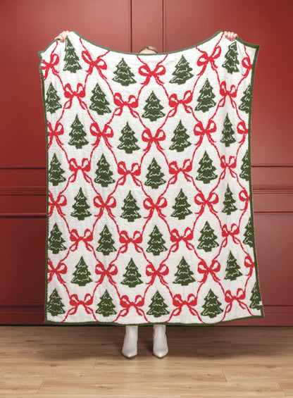 Christmas Tree Chenille Blanket