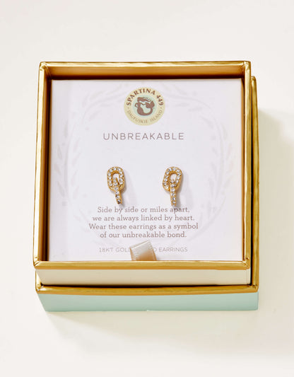 Sea La Vie Stud Earrings Unbreakable/Links - Gold