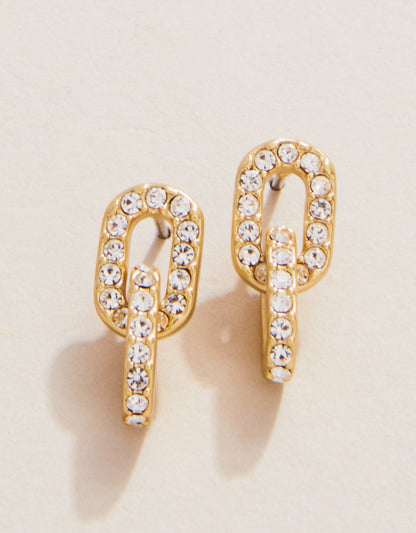 Sea La Vie Stud Earrings Unbreakable/Links - Gold