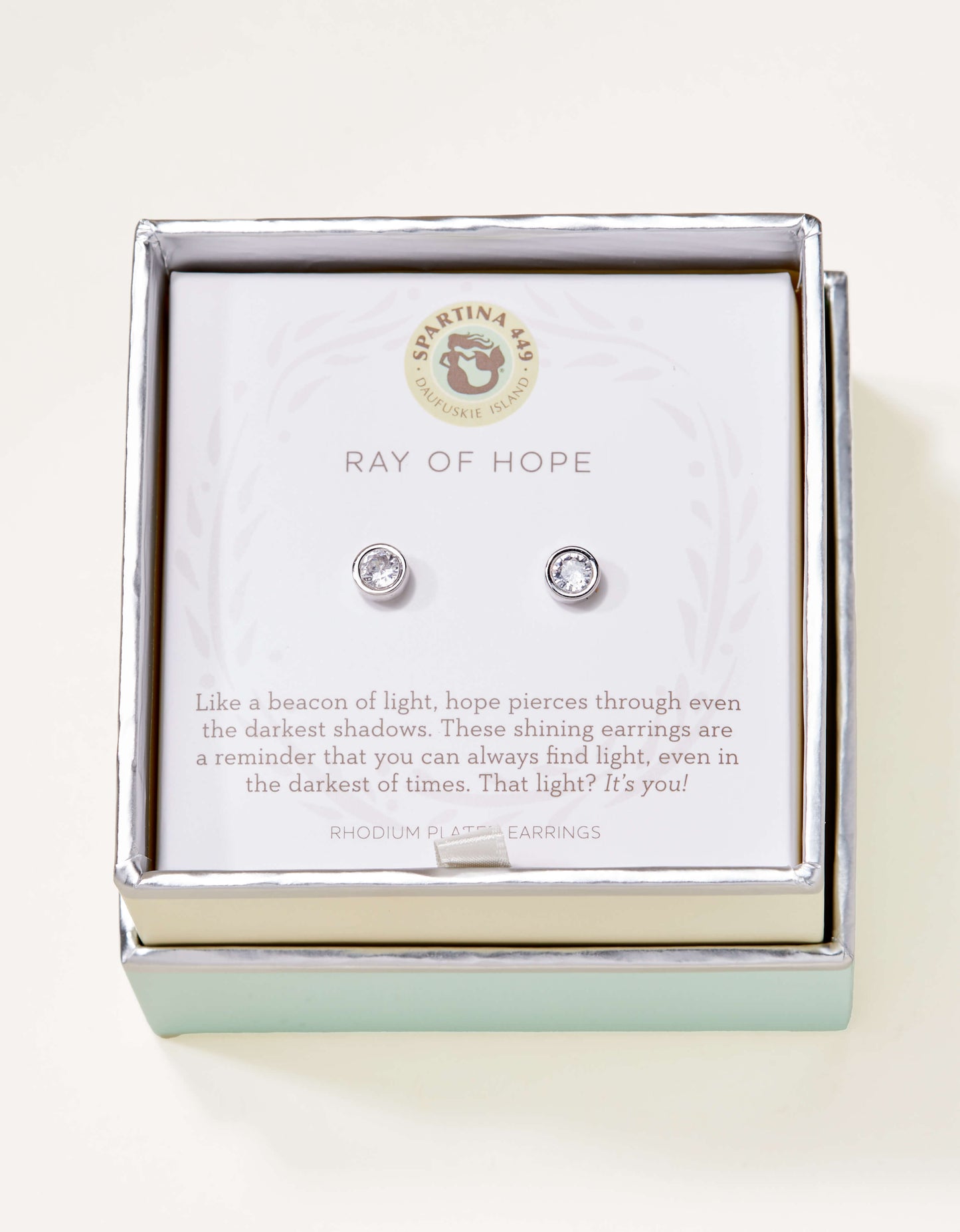 Sea La Vie Stud Earrings Ray of Hope/Gem - Silver