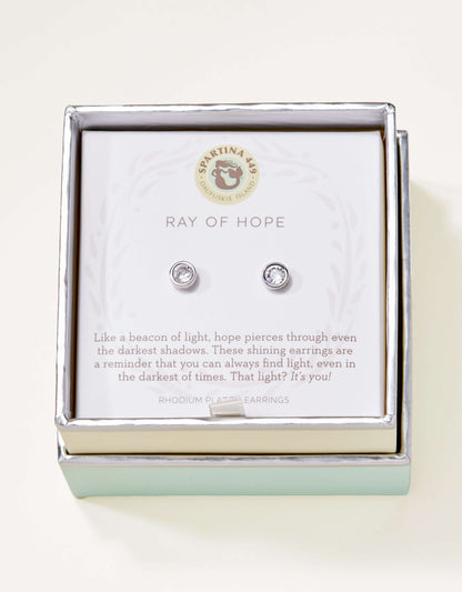 Sea La Vie Stud Earrings Ray of Hope/Gem - Silver