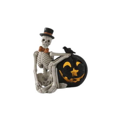 LED Skeleton & Jack-O-Lantern Sitters