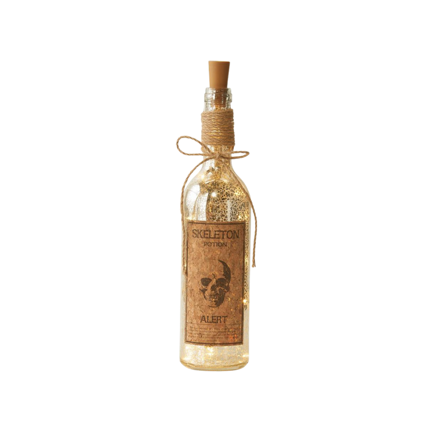 LED Mercury Glass Halloween Bottles - Skeleton