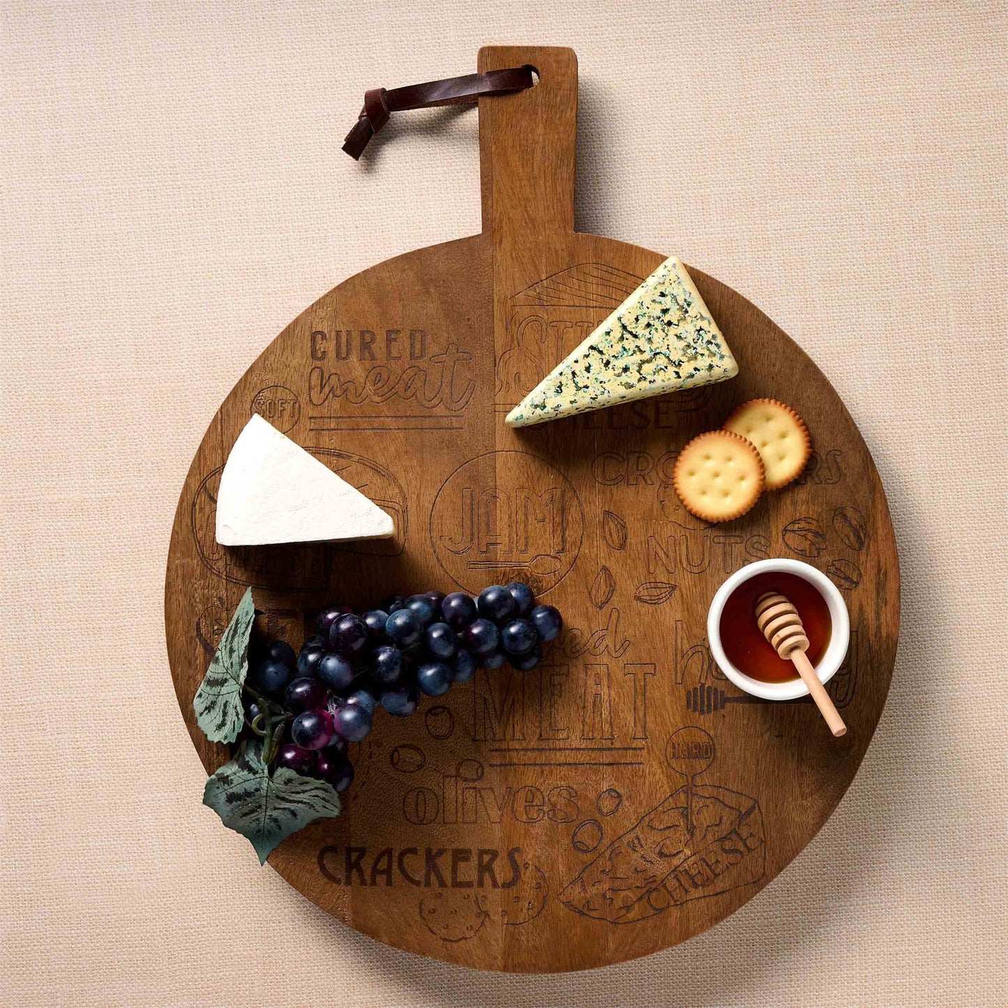 Charcuterie Lazy Susan with Cheese Map