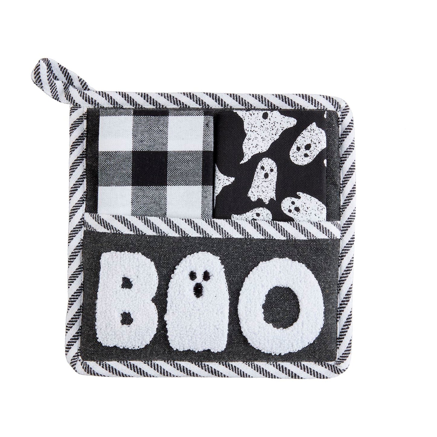 Pot Holder & Dish Towel Set - Boo