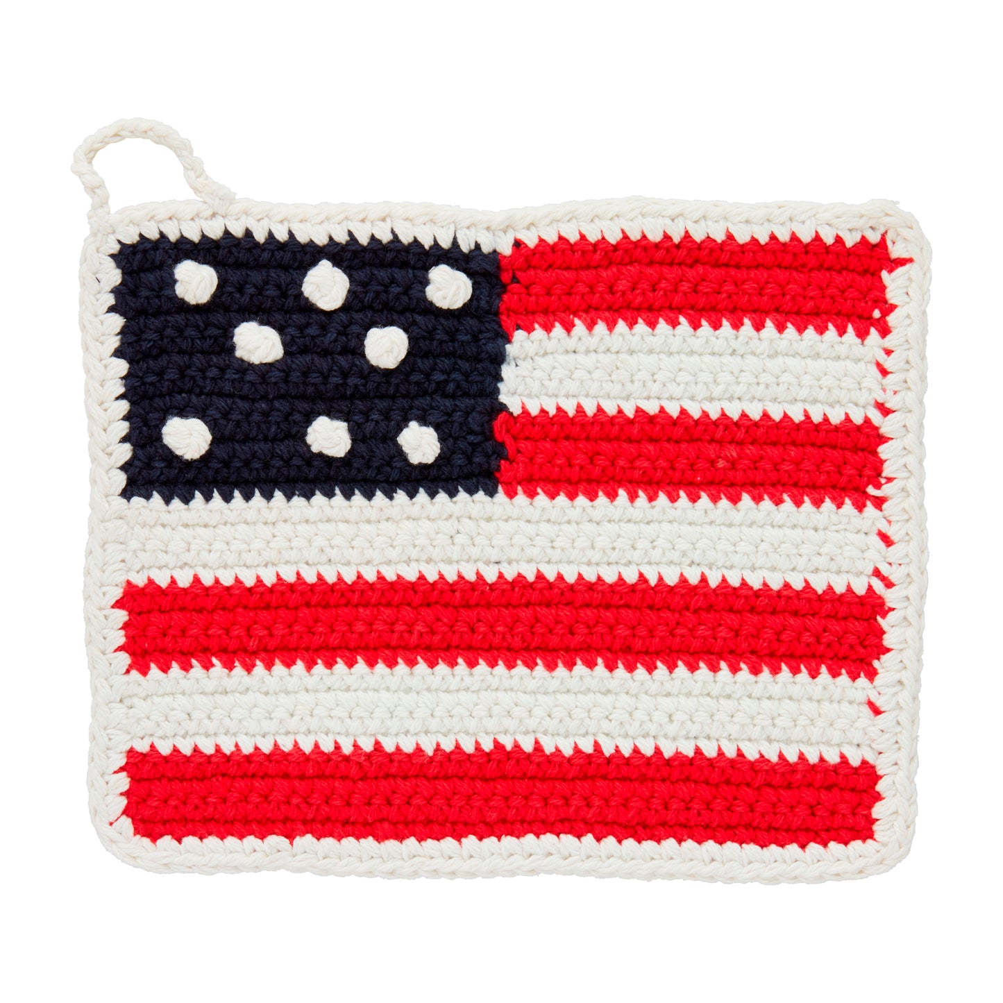 Americana Flag Crochet Pot Holder