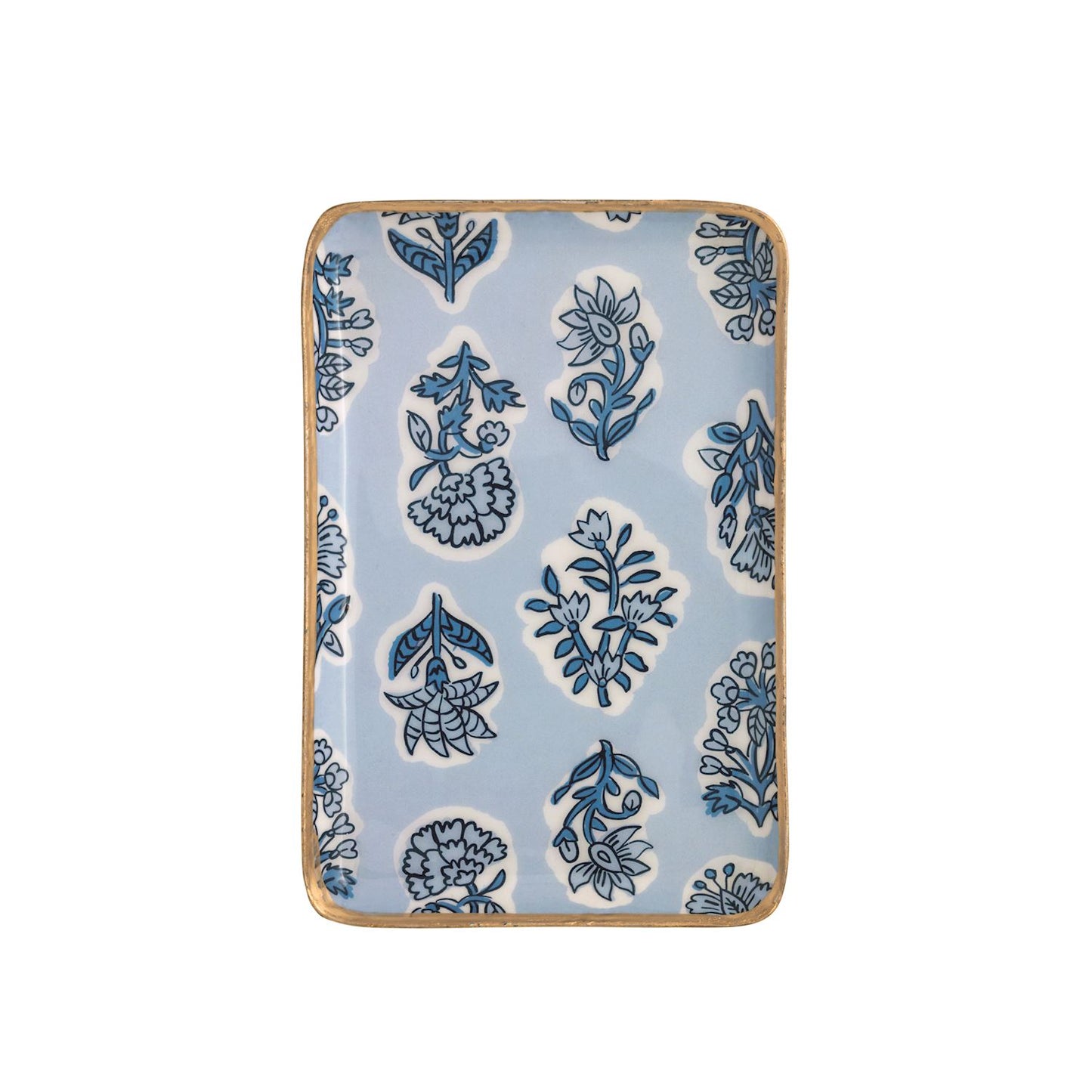 Blue Trinket Tray - Block Print