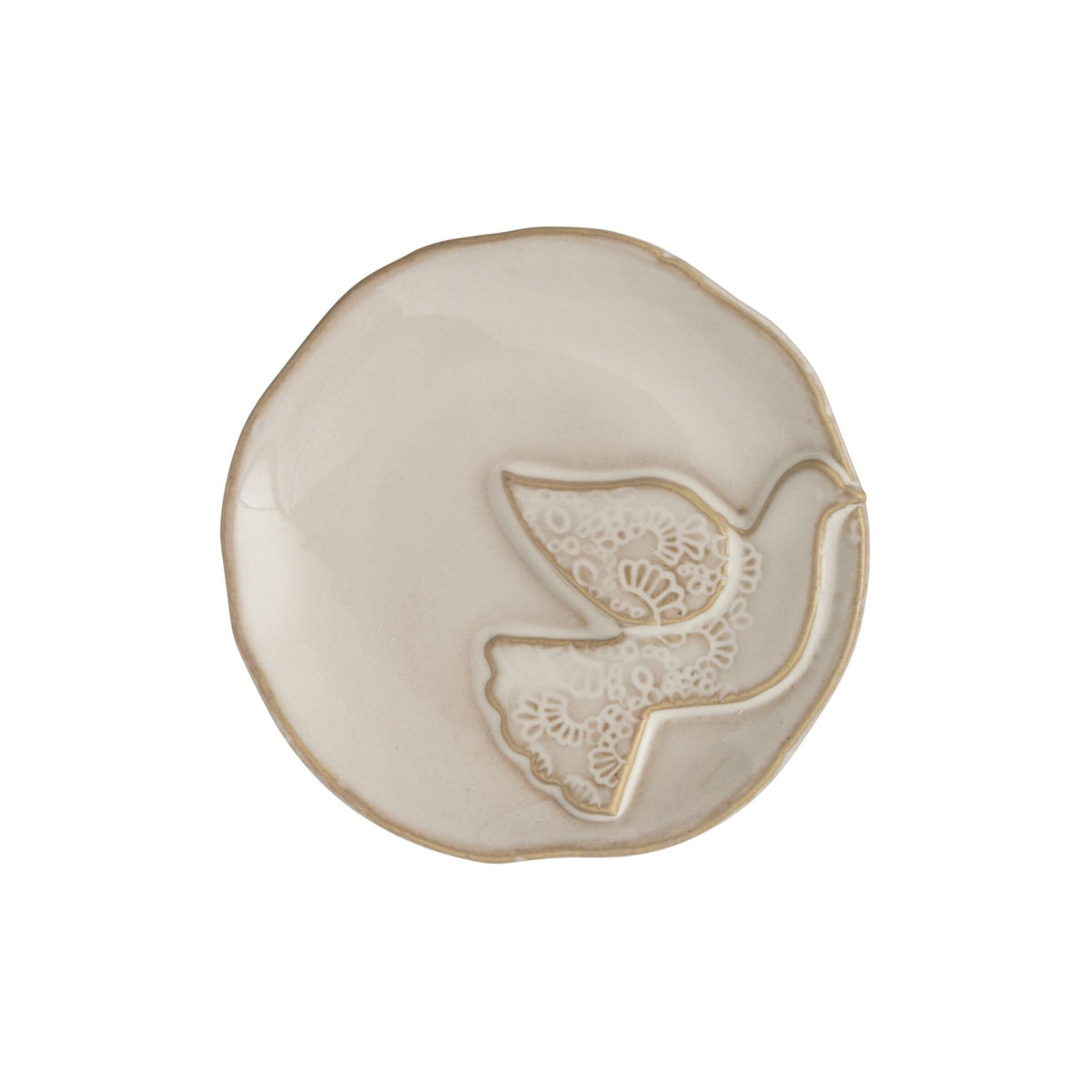 White Christmas Tidbit Plate - Dove