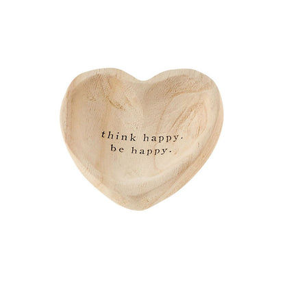 Heart Wood Trinket Tray - Think Happy