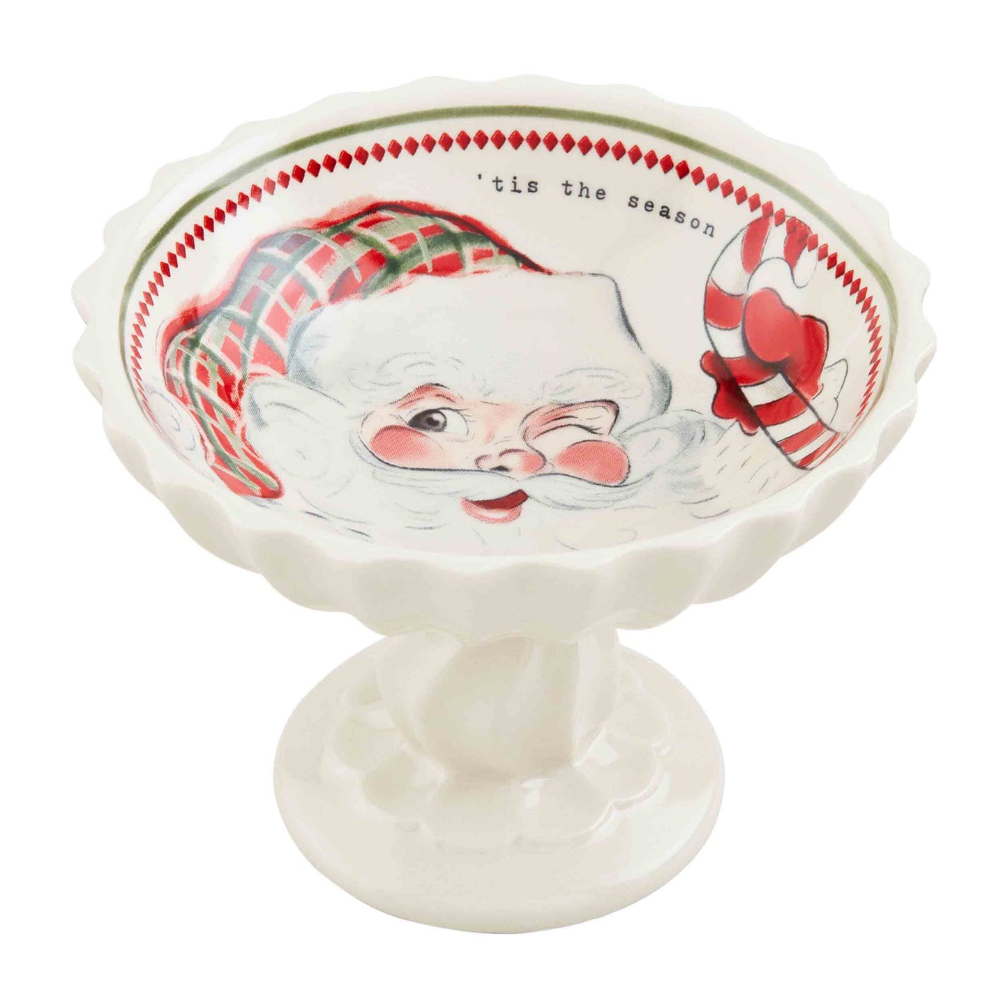 Vintage Christmas Candy Dish - Santa