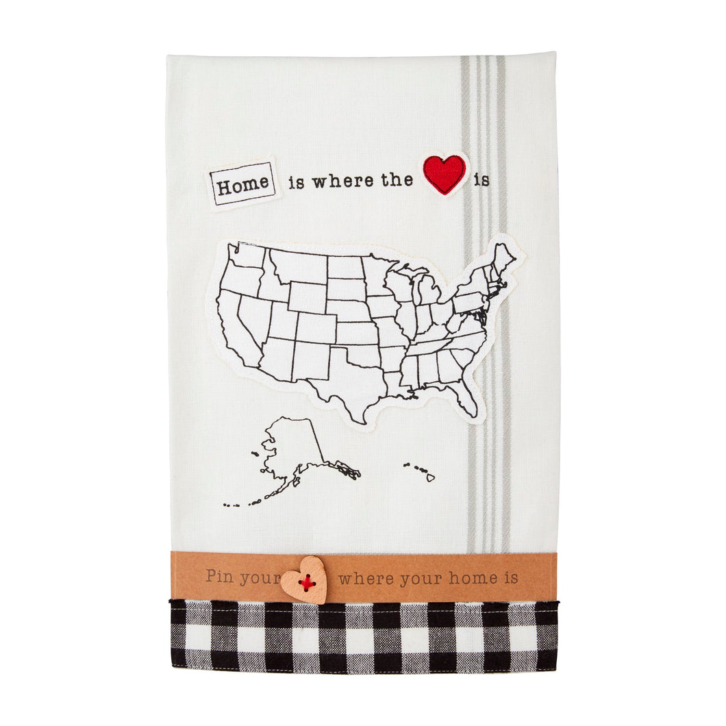 Home Is Where The Heart Is Tea Towel