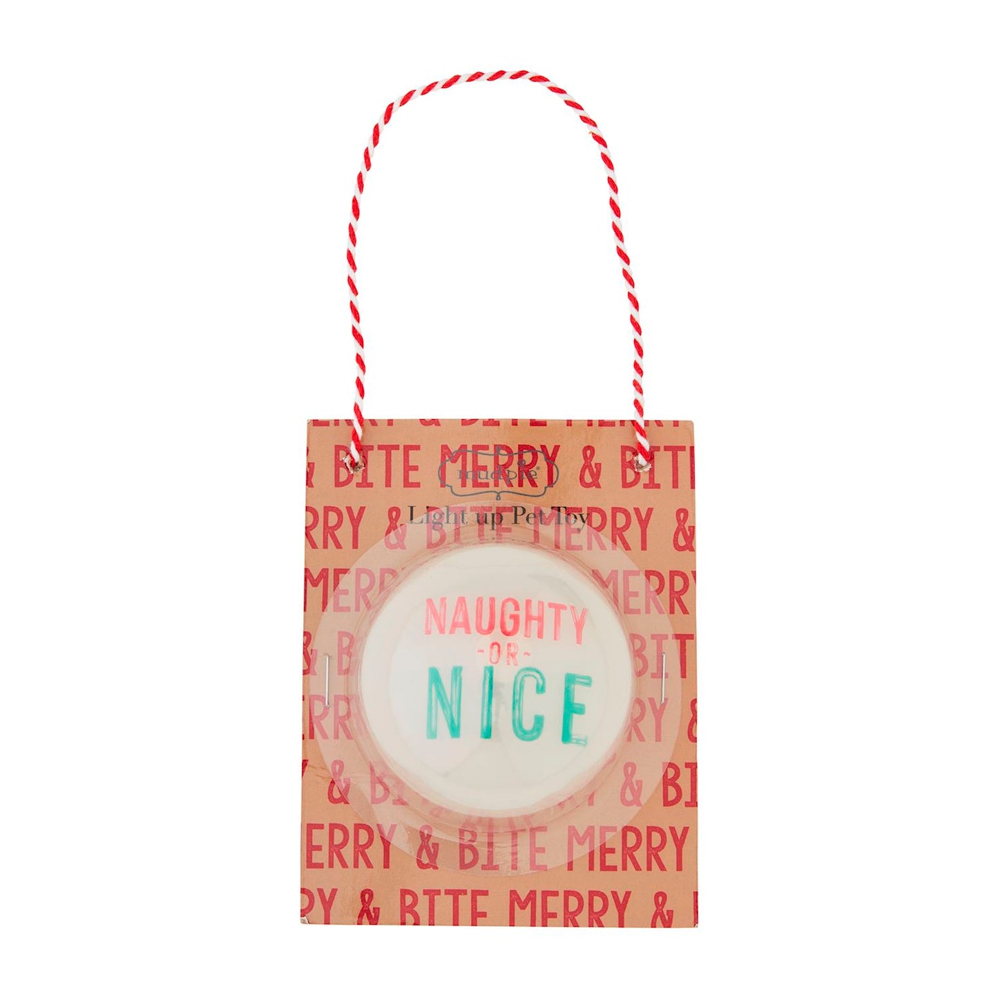 Dog Light-Up Ball Toy - Naughty Or Nice