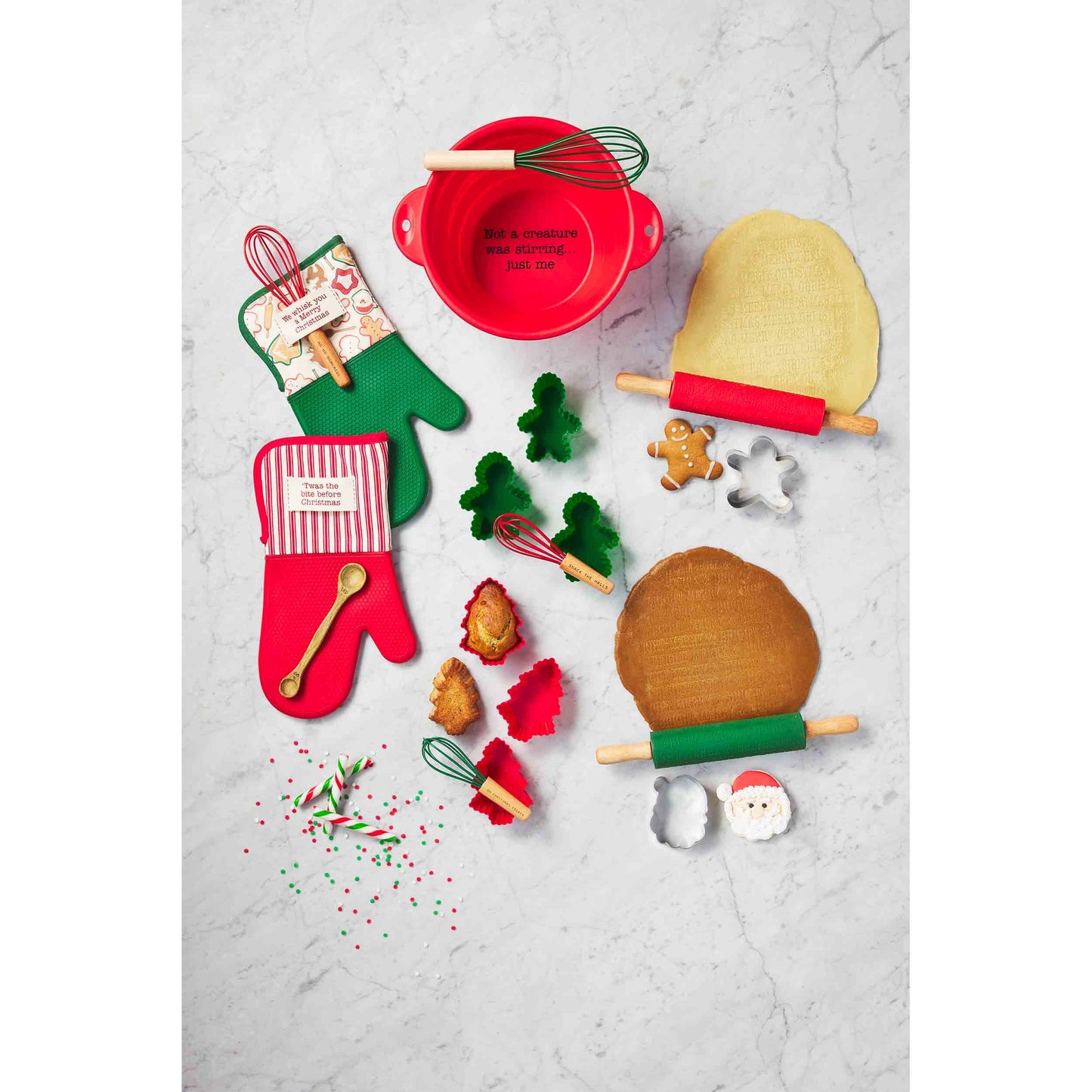 Rolling Pin & Cookie Cutter Set - Merry & Bright