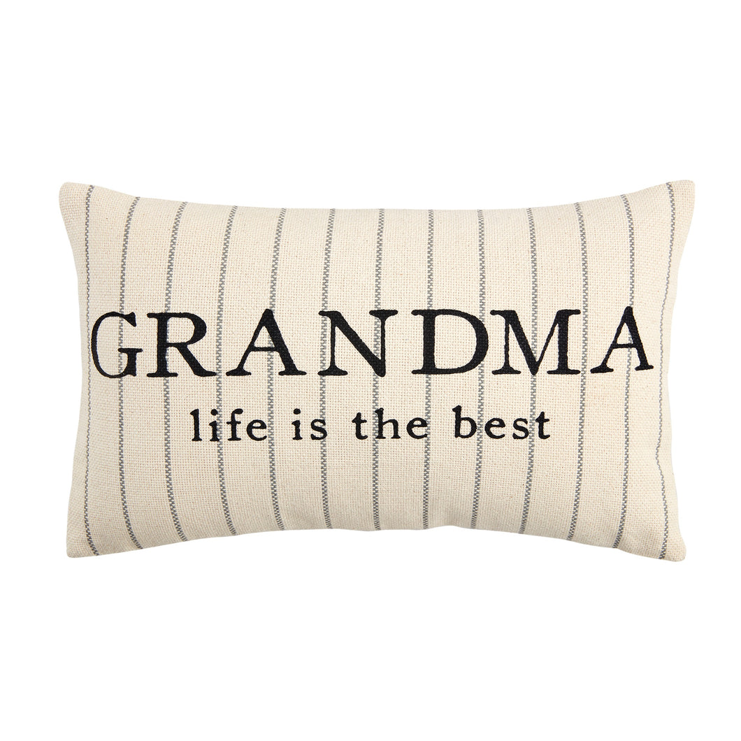 Striped Throw Pillow - Grandma