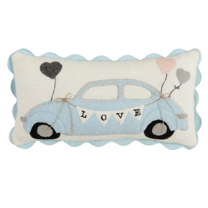 Mini Felt Pillow - Wedding Car