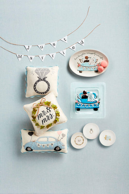 Mini Felt Pillow - Wedding Ring