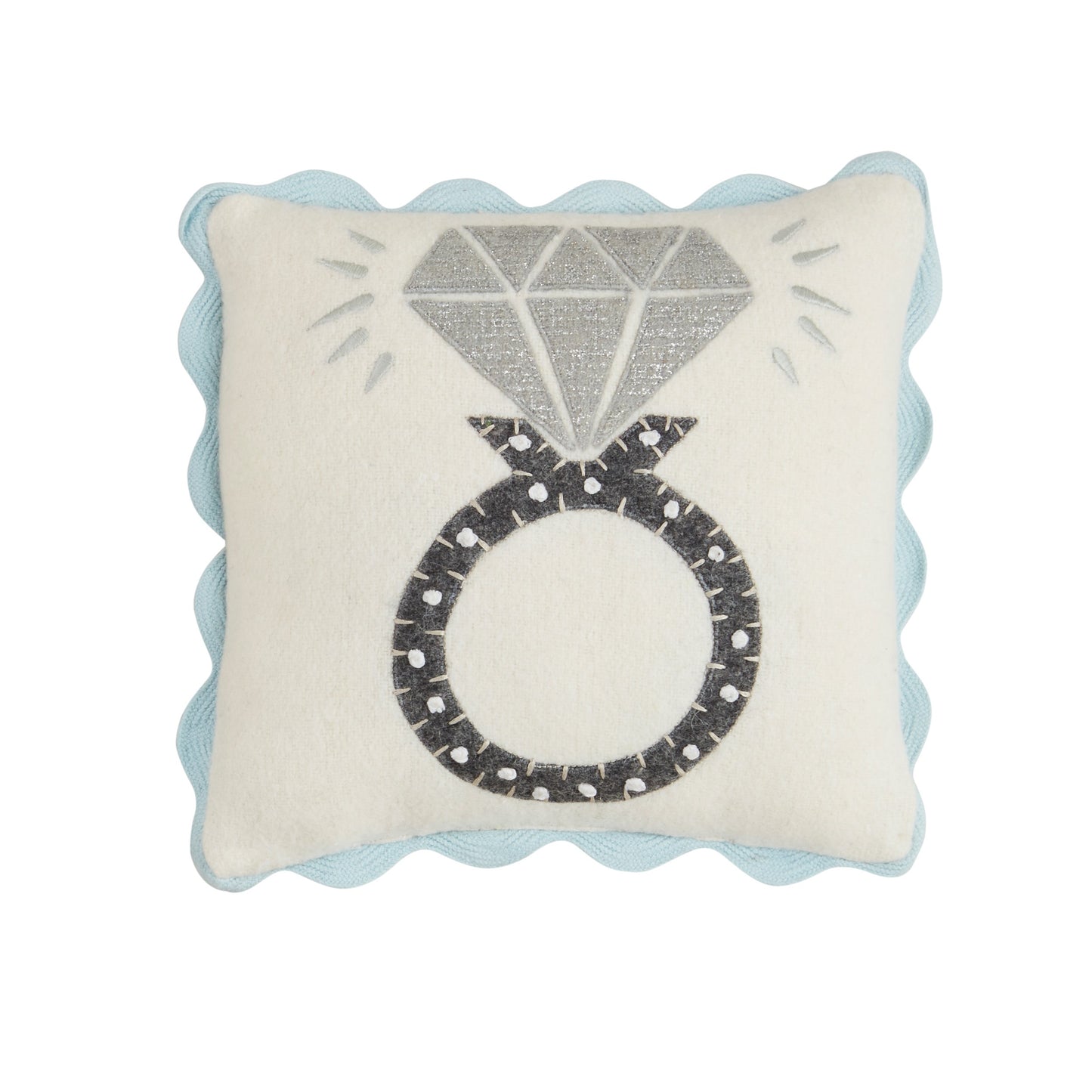 Mini Felt Pillow - Wedding Ring